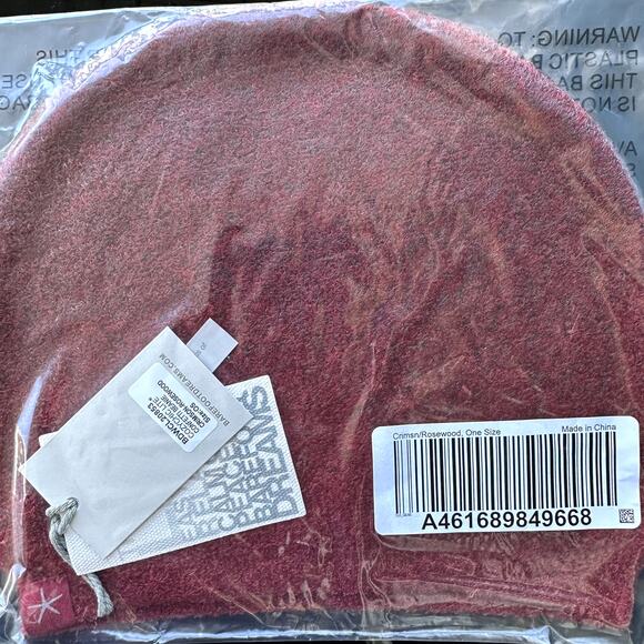 NWT Barefoot Dreams CozyChic Lite Confetti Beanie Crimson Rosewood OS Luxe Gift - Picture 3 of 3